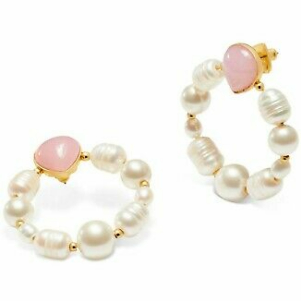 Kate Spade NY Stone & Pearl Door Knocker Earrings - Picture 1 of 8
